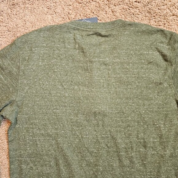 NWT St Johns Bay Henley Shirt Men L Olive Green Long Sleeve Buttons Casual - Picture 10 of 13